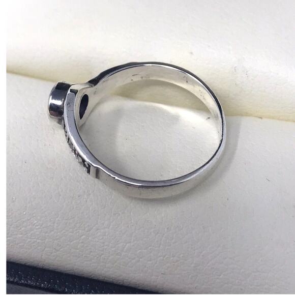 Vintage Thailand Purple Stone Ring Size 5.5  925 Sterling Silver - Picture 3 of 5
